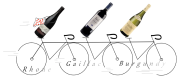 Tour de France 3 bottle pack|3 french wine bottles on a bike 